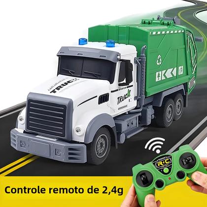 Imagem de Caminhão De Lixo RC Para Crianças Com Efeitos De Luz E Som, Caminhão De Controle Remoto