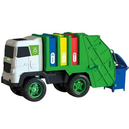 Imagem de Caminhão De Lixo Reciclável Brinquedo Infantil Max Recicle 2034 Adijomar