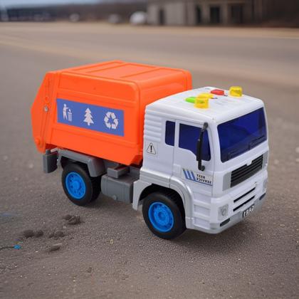Imagem de Caminhao Friccao Luz e Som Modelo Coleta de Lixo DM Toys Brinquedo Infantil Recreativo
