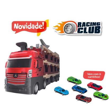Imagem de Caminhão Fricção Pista Dobrável C/ Lançador E 6 Carros- Zoop