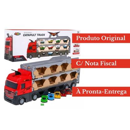 Imagem de Caminhão Fricção Pista Dobrável C/ Lançador E 6 Carros- Zoop