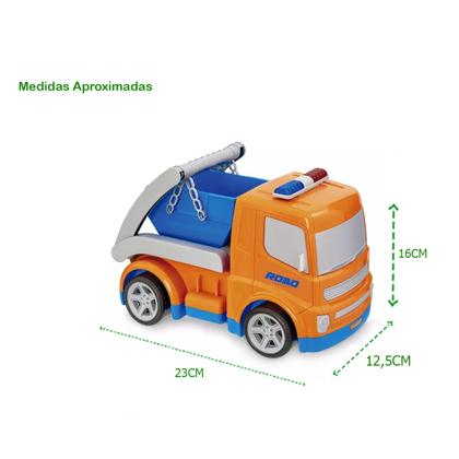 Imagem de Caminhão Infantil Brinquedo Cata Entulho Obras Road Company