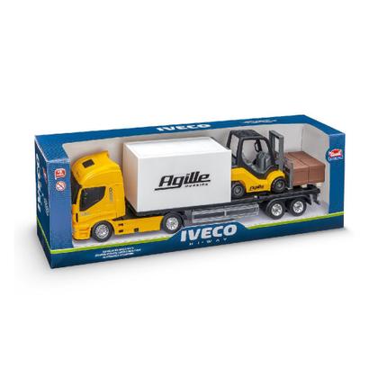 Imagem de Caminhão Infantil Iveco Hiway Com Empilhadeira Agile E Palet