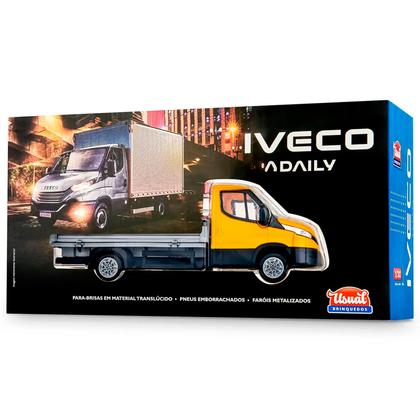 Imagem de Caminhão Iveco Daily Com Pneus Emborrachados E Acessórios Carga De Engradados Usual Brinquedos