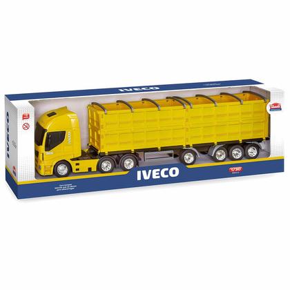 Imagem de Caminhão Iveco Hi-way Graneleiro Miniatura Brinquedo Realista Colecionável Com Rodas Cromadas