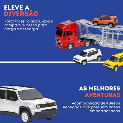Imagem de Caminhão Miniatura Iveco S-Way Cegonha C/4 Jeep Renegade