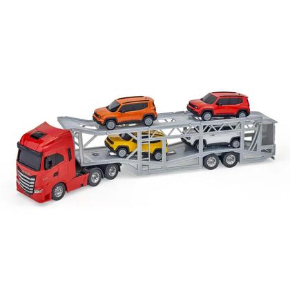 Imagem de Caminhão Miniatura Iveco S-Way Cegonha C/4 Jeep Renegade
