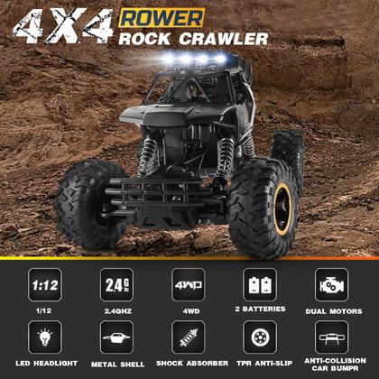 Imagem de Caminhão off-road RC Car Jiakora 1:12 com faróis de LED de 20 km/h