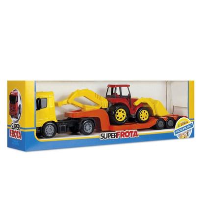 Imagem de Caminhão Plataforma com Trator Retro Superfrota Poliplac