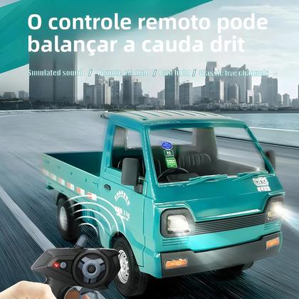 Imagem de Caminhão RC Com Controle Remoto Carro De Drift 24G Com Luzes E Sons Para Meninos Crianças