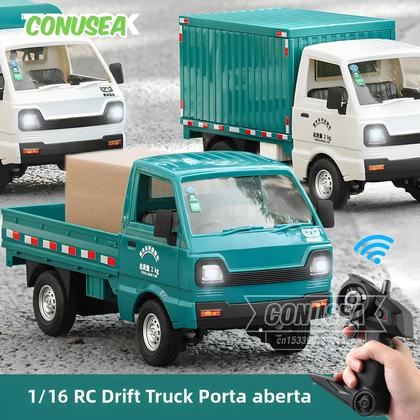 Imagem de Caminhão RC Com Controle Remoto Carro De Drift 24G Com Luzes E Sons Para Meninos Crianças