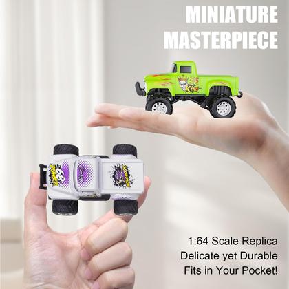 Imagem de Caminhão RC Dingdongwu Mini escala 1:64 com LED de controle de APP verde