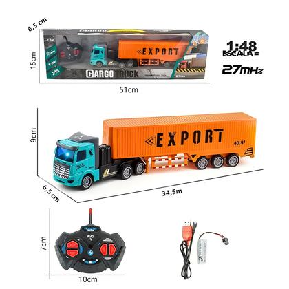 Imagem de Caminhão RC Elétrico de Semi-Reboque - Escala 1/48 - Brinquedo de Construção