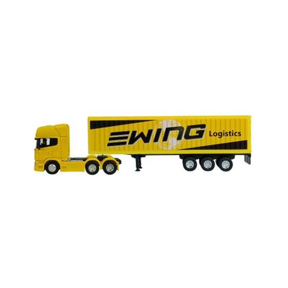 Imagem de Caminhão Scania Baú 1:64 Welly Amarela