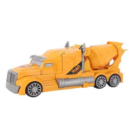 Imagem de Caminhão Transforma em Robô Bate e Volta Amarelo com Luzes e Som