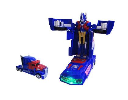 Imagem de Caminhão Transformers Optimus Prime Pilha Vira Robô Som Luz