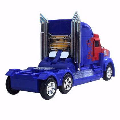 Imagem de Caminhão Transformers Optimus Prime Pilha Vira Robô Som Luz