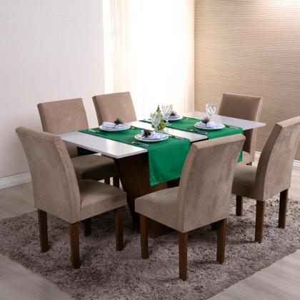 Imagem de Caminho de Mesa Basic 1 Peça 1,30m x 40cm 100% Poliéster Tecido Oxford Natal