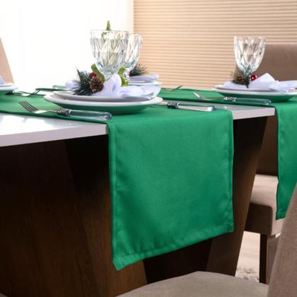 Imagem de Caminho de Mesa Basic 1 Peça 1,30m x 40cm 100% Poliéster Tecido Oxford Natal