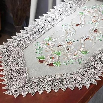 Imagem de Caminho Mesa Jolitex Bordado E Rendado Cancun 0,40Cmx 1,80M