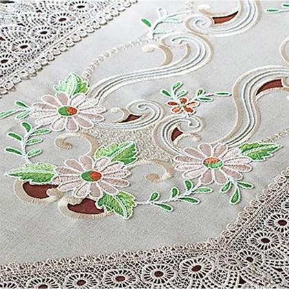 Imagem de Caminho Mesa Jolitex Bordado E Rendado Cancun 0,40Cmx 1,80M