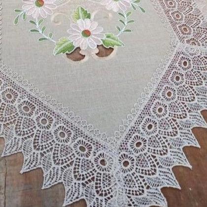 Imagem de Caminho Mesa Jolitex Bordado E Rendado Cancun 0,40Cmx 1,80M