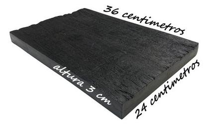 Imagem de Caminho Para Jardim De Plástico Preto Tronco Pisante Kit 8