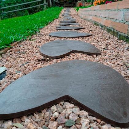 Imagem de Caminho para jardim kit com 10 modelo folha plástico reciclado