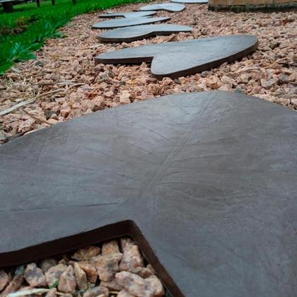 Imagem de Caminho para jardim kit com 10 modelo folha plástico reciclado