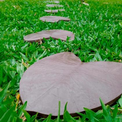 Imagem de Caminho para jardim kit com 10 modelo folha plástico reciclado