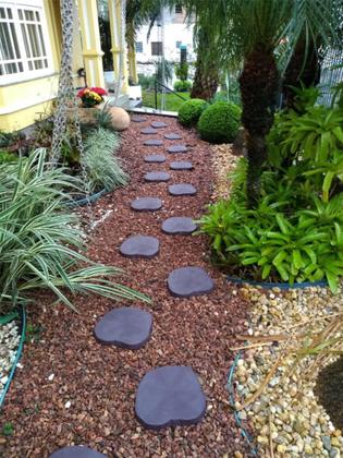 Imagem de Caminho para jardim kit com 10 modelo tronco plástico reciclado