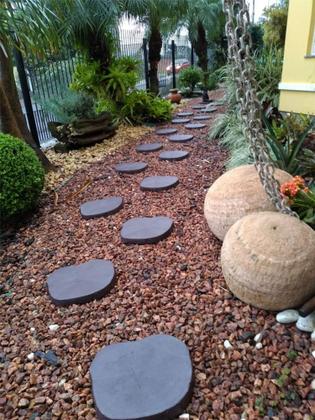 Imagem de Caminho para jardim kit com 10 modelo tronco plástico reciclado