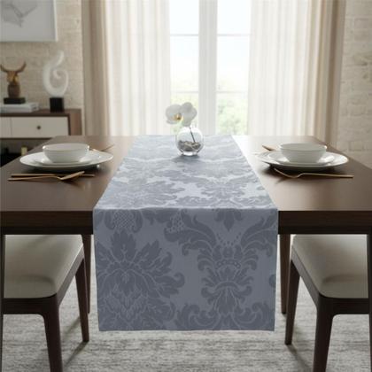 Imagem de Caminho Trilho de Mesa 40 x 150 Tecido Grosso Jacquard Algodão Poliester Azul
