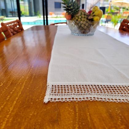 Imagem de Caminho Trilho de Mesa Balcão Passadeira Decorativa Cozinha Algodão