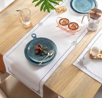 Imagem de Caminho Trilho de Mesa Bordado Celine Rosa 40x90cm Jolitex