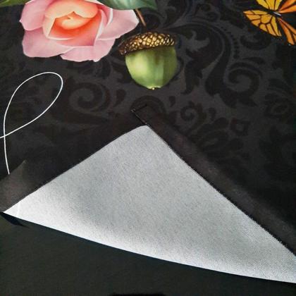 Imagem de Caminho Trilho de Mesa Flor Rosa 02 Retangular 6 Cadeiras