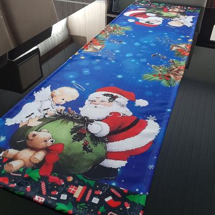 Imagem de Caminho Trilho de Mesa Natal Papai Noel e Anjos