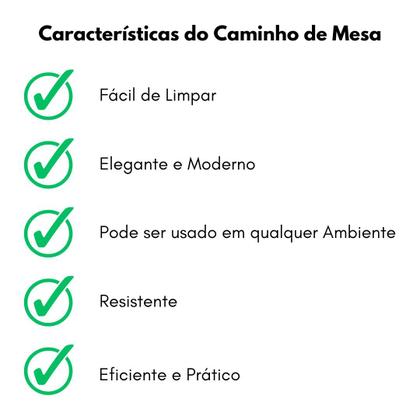 Imagem de Caminho Trilho De Mesa Tecido Piquet Branco 2,20x0,35