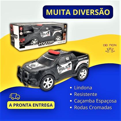 Imagem de Camionete Polícia Hytop PickUp Resgate Brinquedo 38 Cm Top