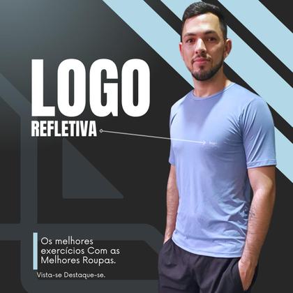 Imagem de Camisa 100% Poliamida Masculina Malha Fria Tecido Gelado Fitness Manga Curta Academia Camiseta Treino