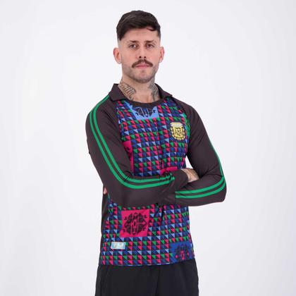 Imagem de Camisa Argentina Retrô Goleiro 1990 Preta