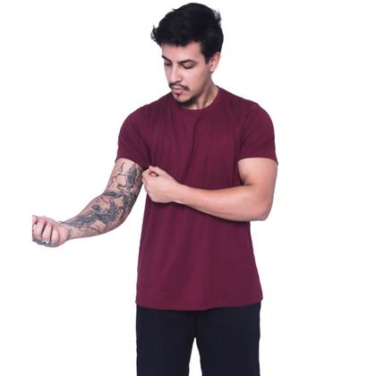 Imagem de Camisa Básica Camiseta Masculina 100% Algodão Lisa Premium