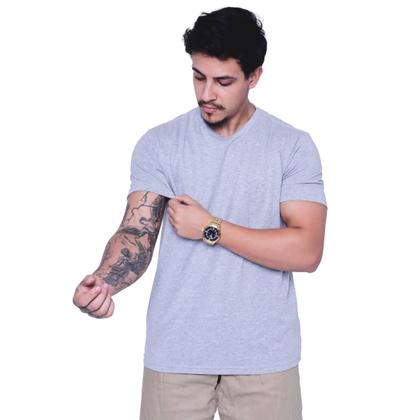 Imagem de Camisa Básica Camiseta Masculina 100% Algodão Lisa Premium