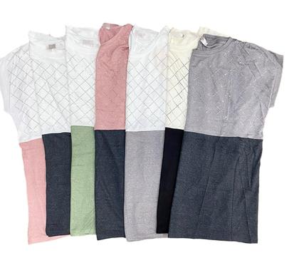 Imagem de Camisa Blusinha Brilho Feminina  Com Pedrinha Brilhante Plus Size Ref 2547