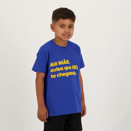 Imagem de Camisa Brasil Alo Mãe Infantil Azul