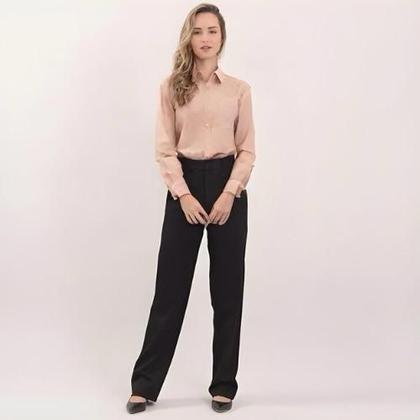 Imagem de Camisa Camisete Social Feminina Manga Longa Viscose
