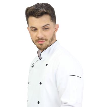 Imagem de Camisa Chefe Cozinha Dolmãn Masculino Manga 3/4