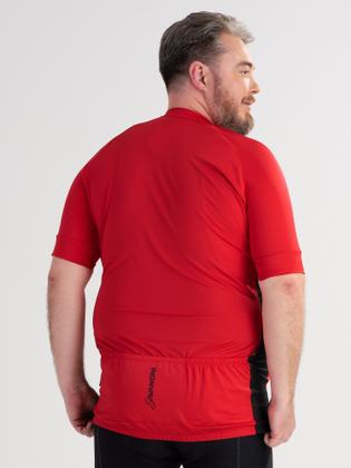 Imagem de Camisa Ciclismo Masculina Plus Size Vermelha Savancini Fun (1110)