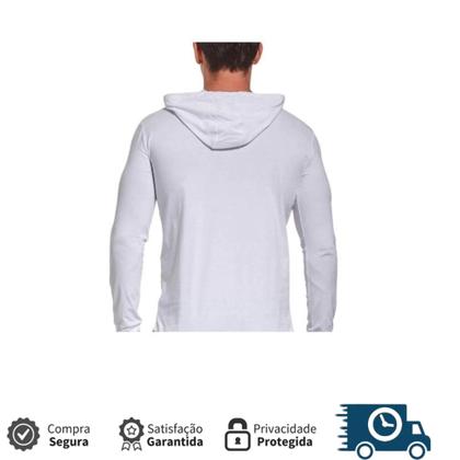 Imagem de Camisa Com Capuz Segunda Pele Térmica Com Proteção UV Lisa Esporte