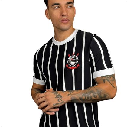 Imagem de Camisa Corinthians Retrô Preta Basílio 1977 Masculina